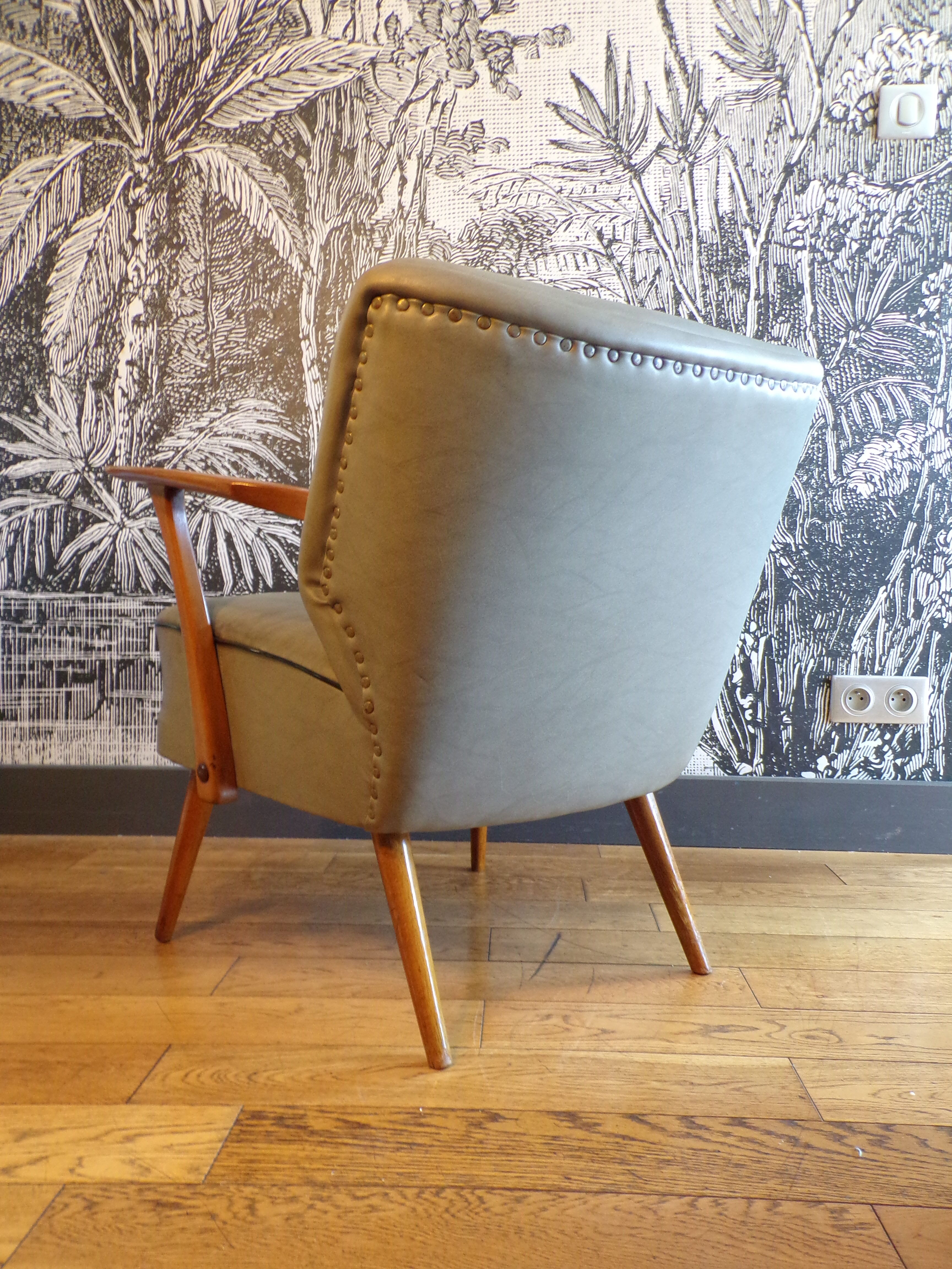 Vintage cocktail armchair 1950