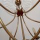 6-branched brass chandelier