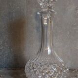 Carafe vintage en verre à picots