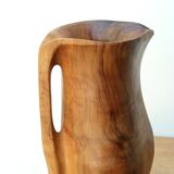 Sculptural wooden pitcher, 60s