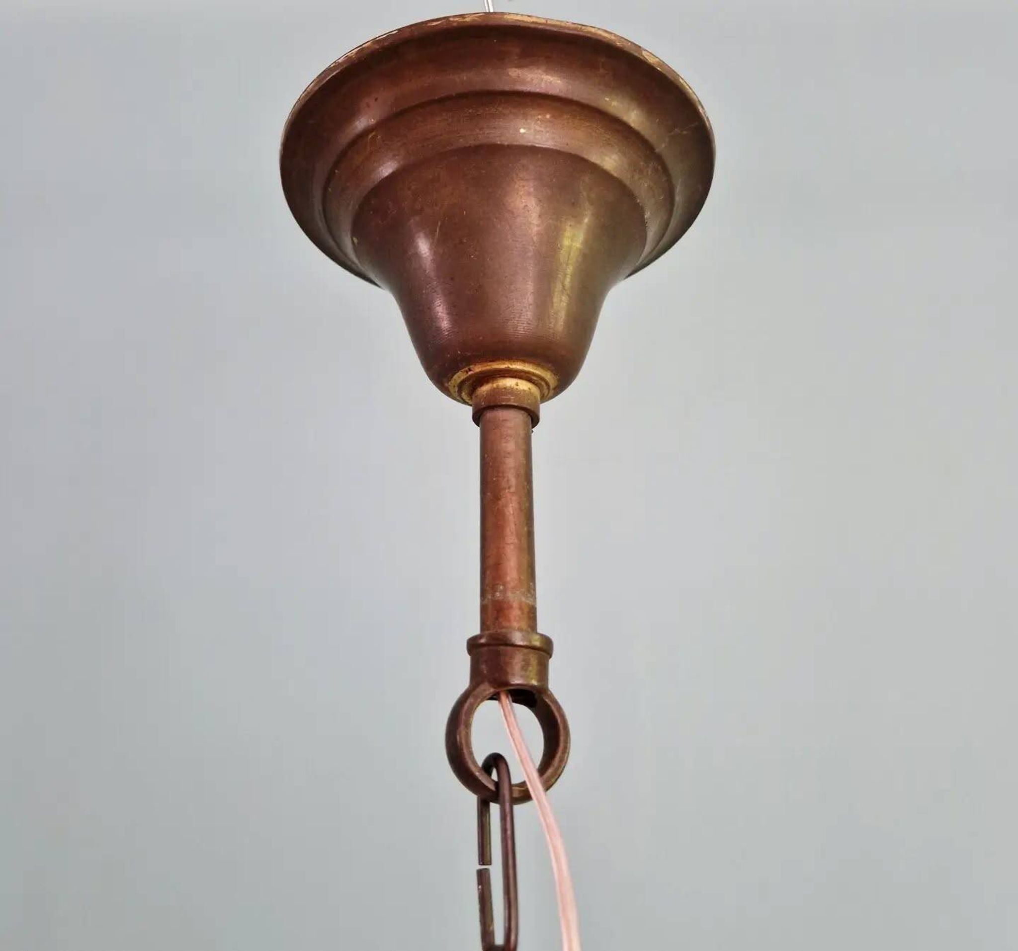 Art Deco pendant light in frosted transparent glass, 1920-30.