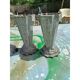2 pairs of aluminum vases 1900
