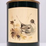 English Metal Waste Basked Bird lithograph 1960s