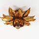 Wonderful large gilded Florentine flush mount light by Masca