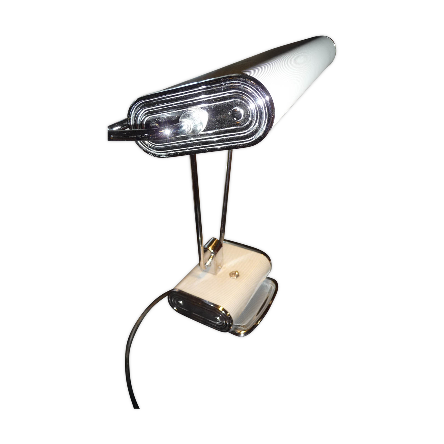 Chrome plated iron Jumo desk lamp 1930