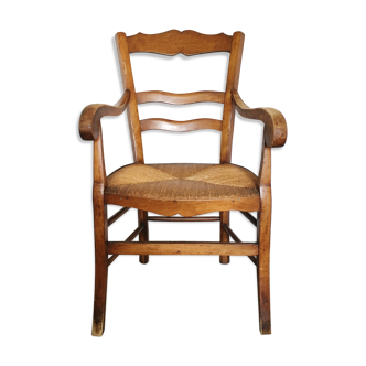 Fauteuil flamand paillé