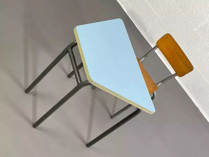 Old school desk with its matching Mullca chair.