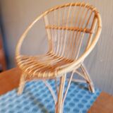 Vintage wicker rattan chair