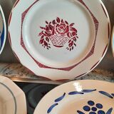 Old flat faience plates