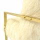 Pair of L.A. Studio Contemporary Modern White Mongolian Goat Italian Armch