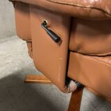 Unico leather armchair and ottoman