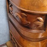 Pier Luigi Colli : enfilade époque Art déco en loupe et bois sculpté