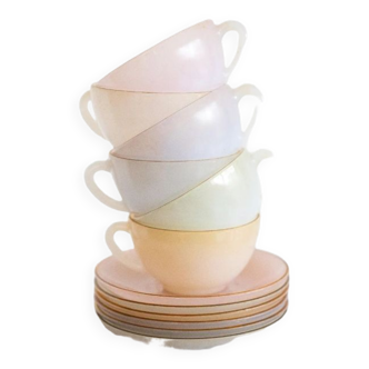 Multicolored opaline cups Harlequin