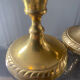 Pair of miniature torch brass candlesticks from the 70s