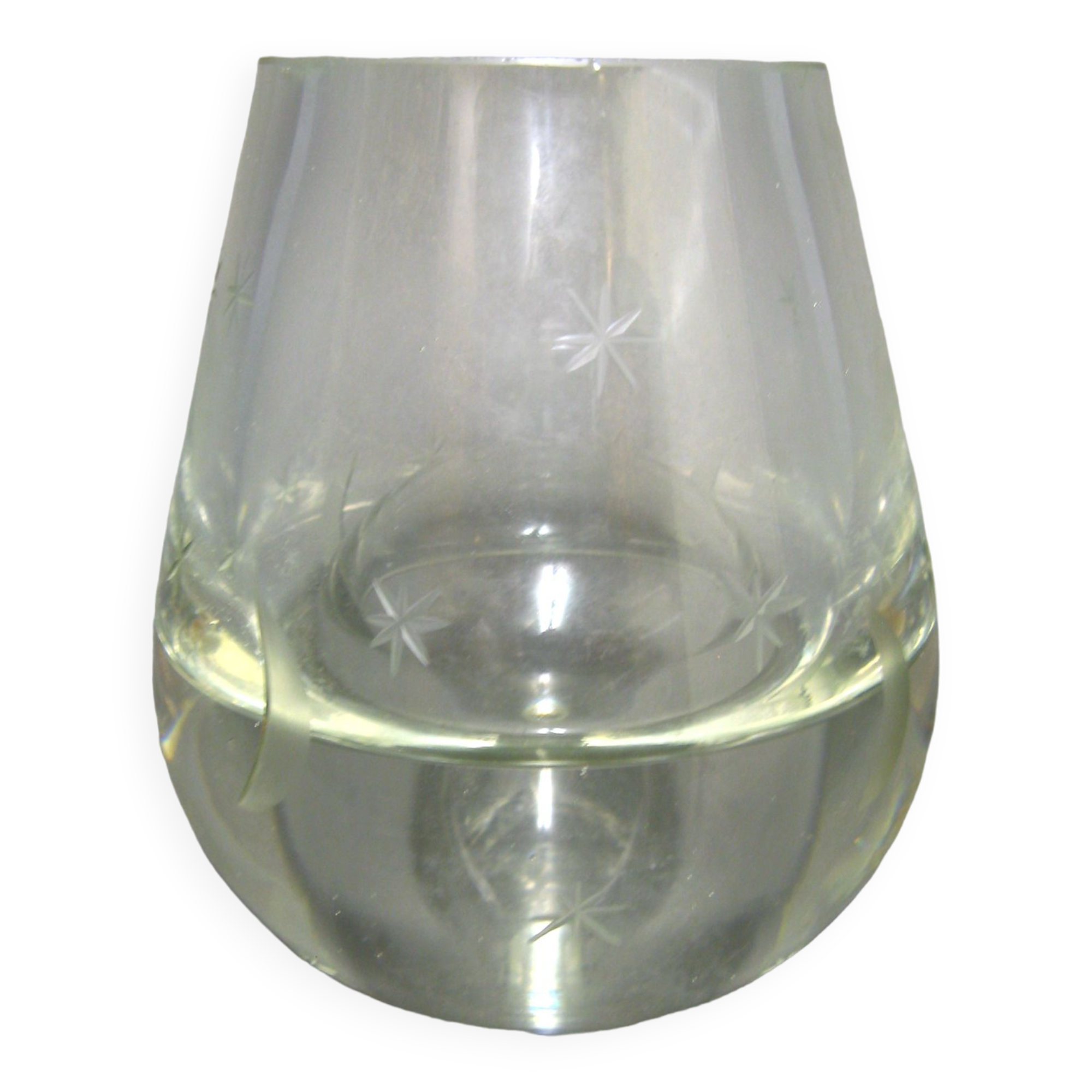 Double-sided bohemian crystal vase from the 50s/60s.