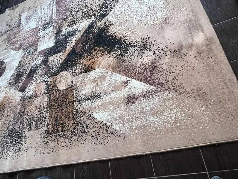 1980s Big design mid century Abstract Rug/carpet, Czechoslovakia