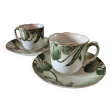 2 longwy art nouveau cups