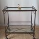 Vintage metal and glass server