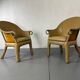 Modernist tropical brutalist leather chairs from Budji Layug, 1990s, set of 2