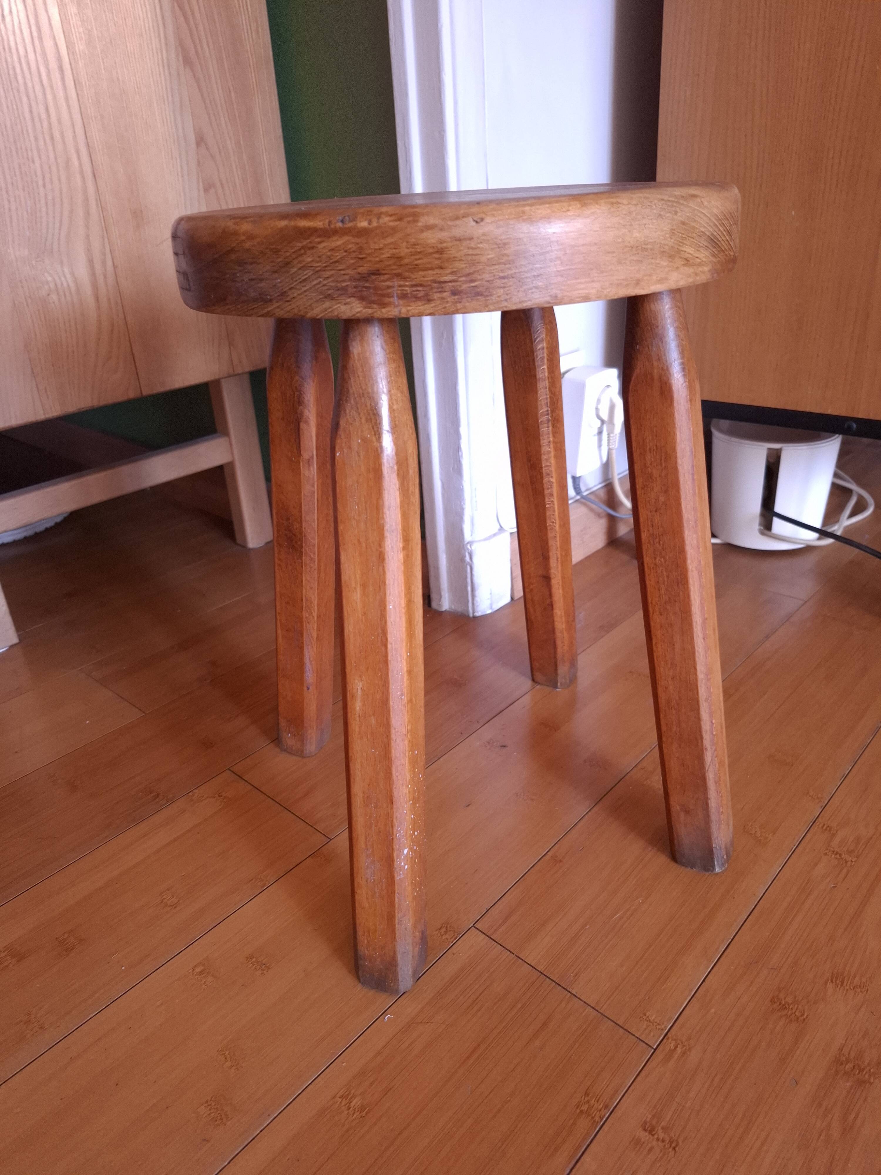 French work stool, pencil legs