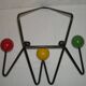 Coat hook; 3 balls - Dupré-Hauser from the 1950s