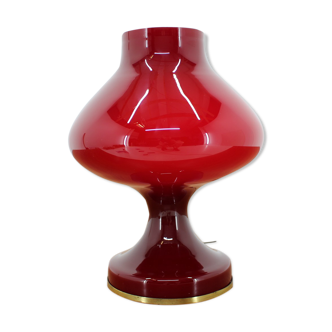 Red Allglass Table Lamp Designed by Stefan Tabery, 1960s.