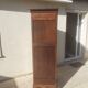 Vintage Louis Philippe style bonnetière wardrobe from the 1800s in cherry wood.