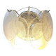 Transparent and pulegoso “disks” murano glass wall sconce