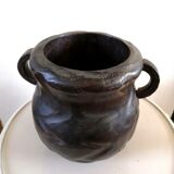 Vintage brutalist wooden pitcher