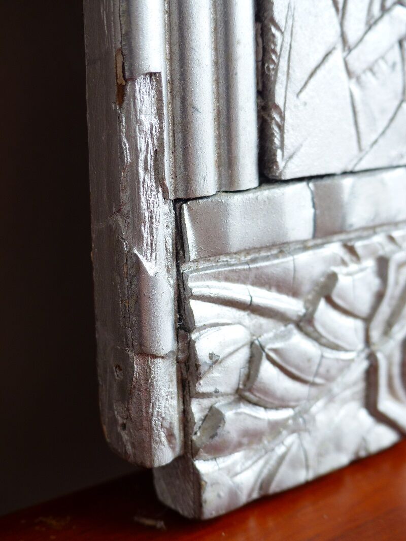 Mirror art deco floral roses and leaves 36c49cm