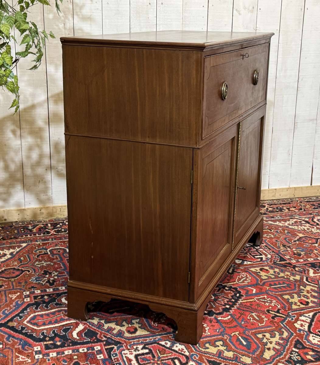Commode secrétaire anglaise 19ème en acajou