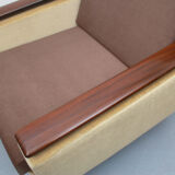 Fauteuil pivotant des années 1960 en mohair-velours