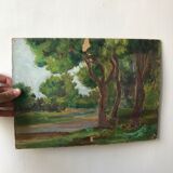 Huile paysage ancienne