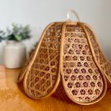 Vintage wicker rattan pendant lamp