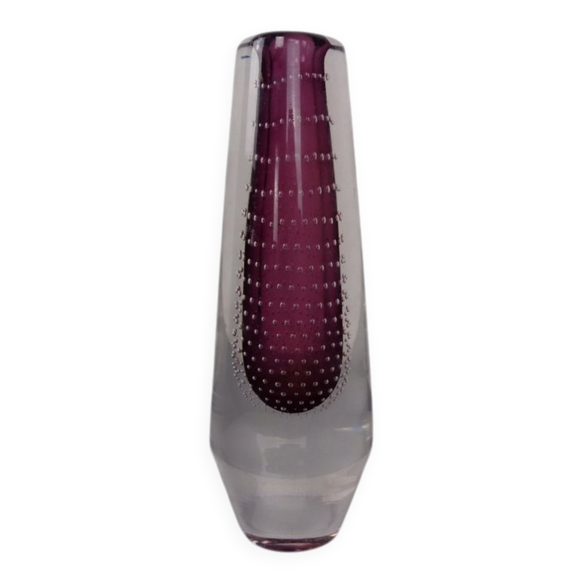 Glass vase by Gunnel Nyman for Nuutajärvi Notsjö, Finland, 1940s.