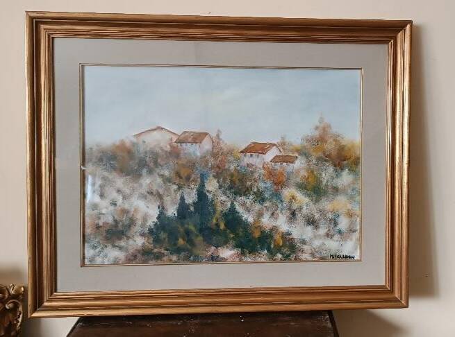 Oil on canvas Marino Scardigli (Pistoia, 1921-Pescia, 2005) - Tuscan landscape