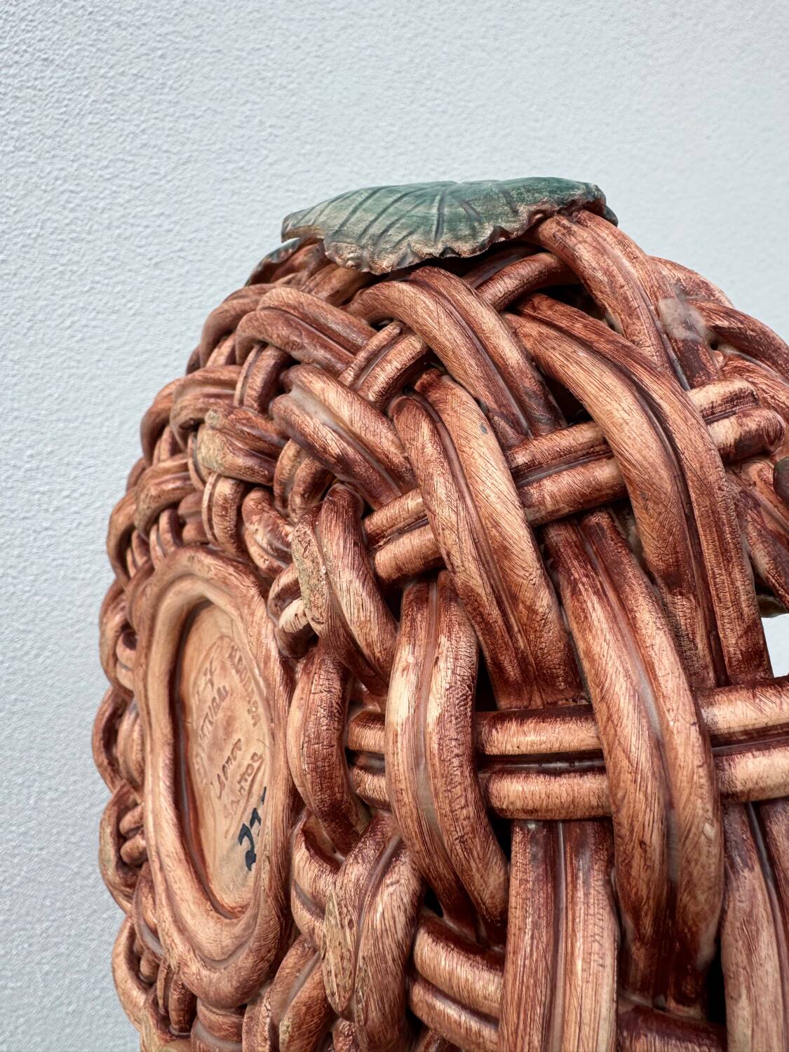 Fruit basket trompe l'œil Portugal 1970s