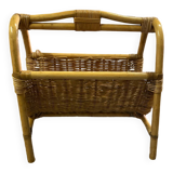 Rattan magazine rack