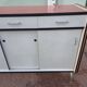 Buffet formica rouge blanc gris - année 1960