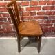 Lot de 4 chaises bistrot en bois vernis