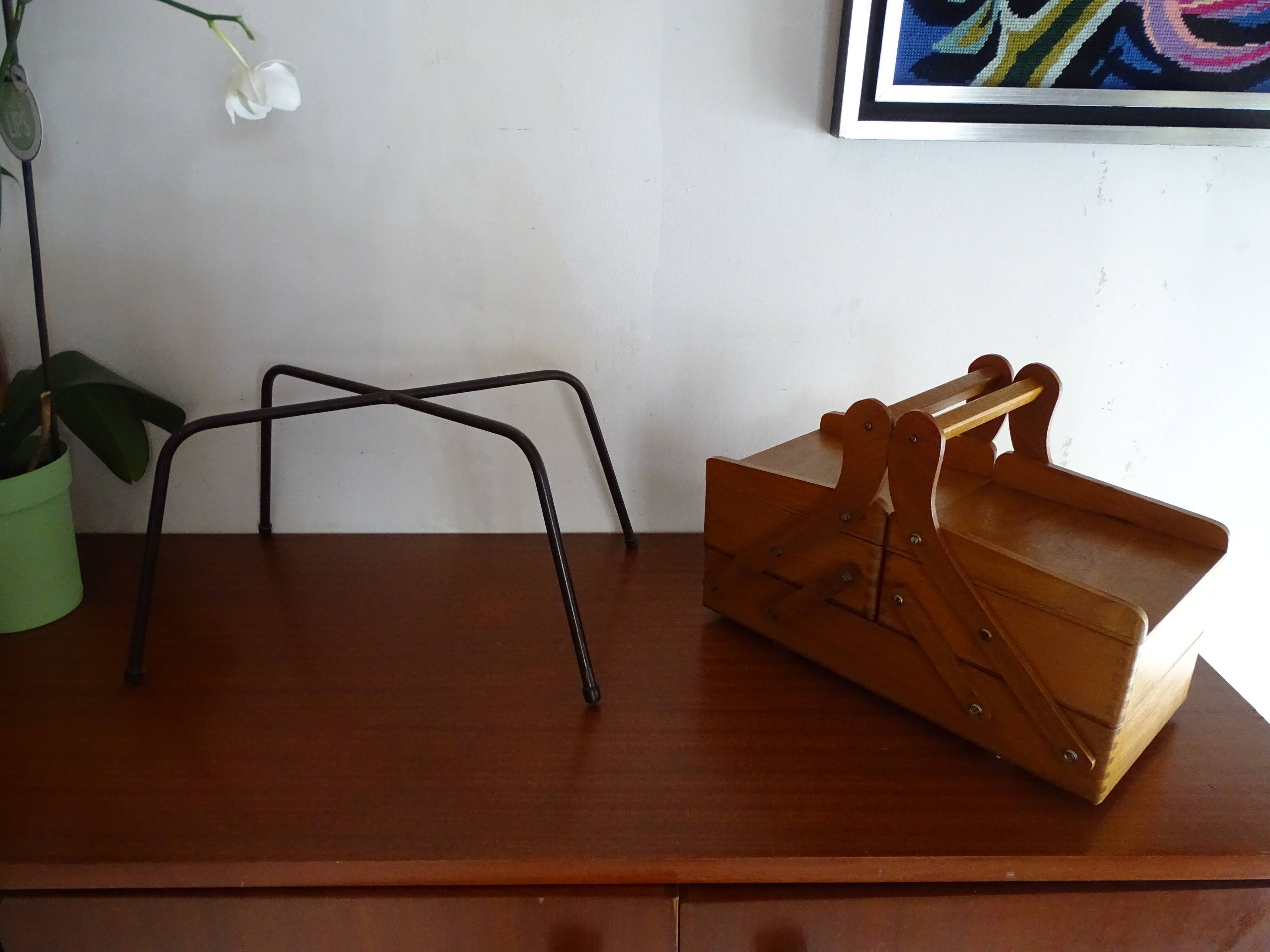 Vintage wood standing worker