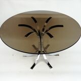 Smoked glass coffee table - Ø90cm