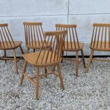 5 Scandinavian chairs Stockholm, 1960s-70s