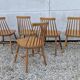 5 Scandinavian Stockholm chairs, 1960s-70s