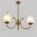 Minimalist and chic gold 3-arm chandelier