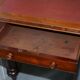 Rare double-sided desk in hardwood by Holland and Sons, Victorian era.