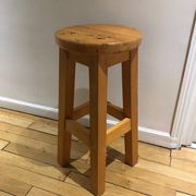 Tabouret sellette en pin années 70