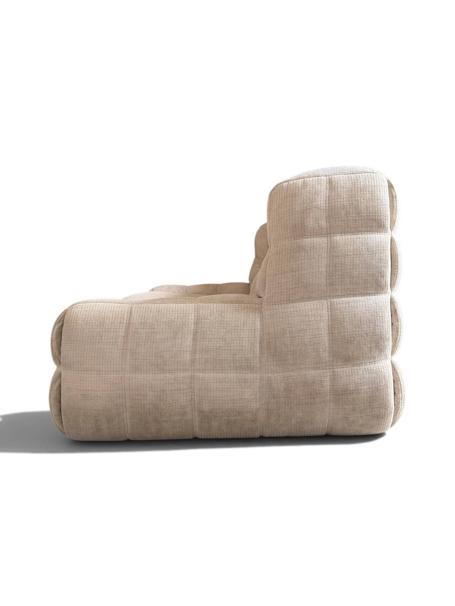 Michel Ducaroy Kashima 2-seater sofa in ecru velvet, Ligne Roset