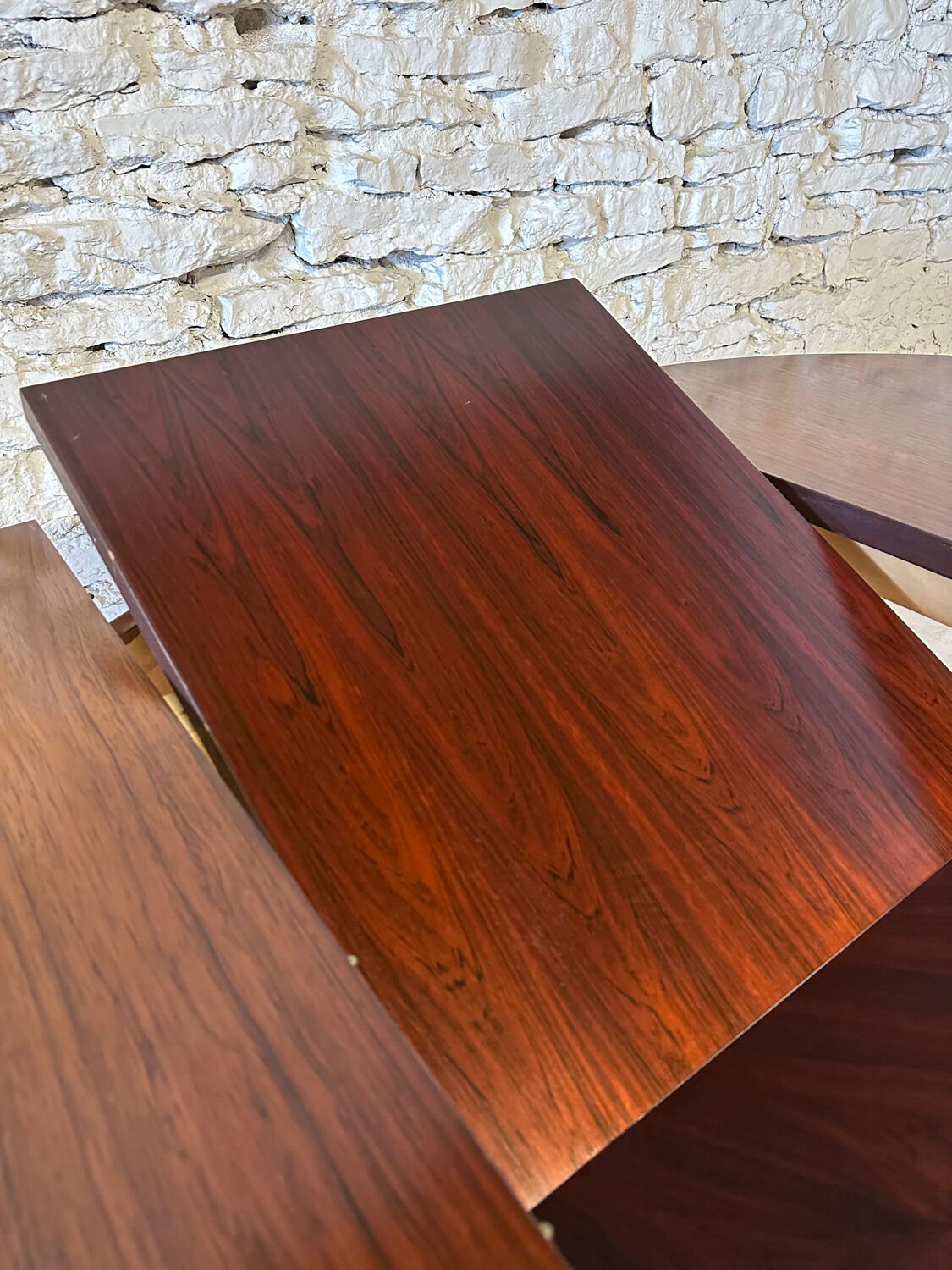 Vintage rosewood extendable dining table