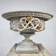 Large pair of 19th-century cast iron basins with vine decoration.